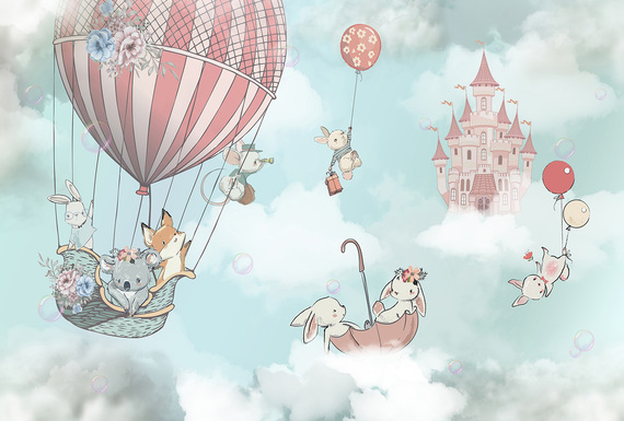 Фотообои F-258 Волшебный замок в облаках 400х270