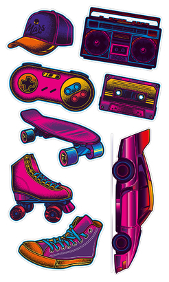 НАКЛЕЙКИ ДЕКОРАТИВНЫЕ ВИНИЛОВЫЕ Divino Sticky/30*50Неон 30х50 см