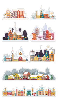 НАКЛЕЙКИ ДЕКОРАТИВНЫЕ ВИНИЛОВЫЕ Divino Sticky/30*50Заснеженные города 30х50 см