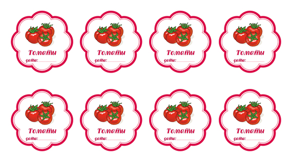 НАКЛЕЙКИ ДЕКОРАТИВНЫЕ ВИНИЛОВЫЕ Divino Sticky/27*15Томаты 27х15 см
