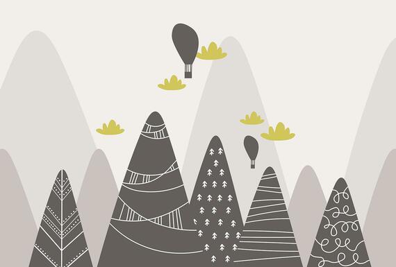 Фотообои F-433 Коричневые горы с узорами 400х270