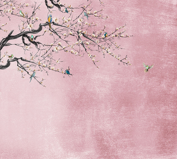 Фотообои T-053 Веточки сакуры 300х270