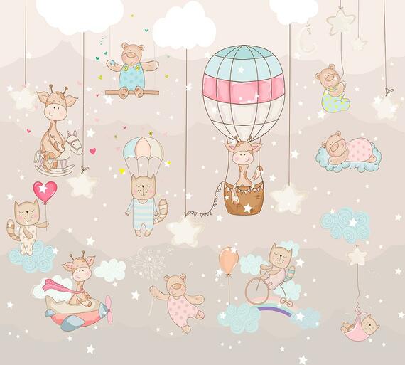 Фотообои Z-086 Милые животные 300х270