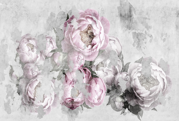 Фотообои F-200 Пионы гранж 400х270