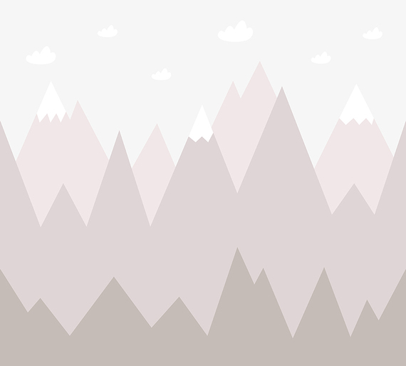 Фотообои T-204 Розовые горы (повторяющиеся) 300х270