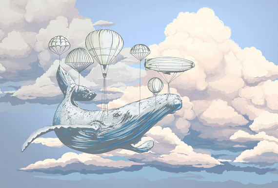 Фотообои F-130 Кит в небе 400х270