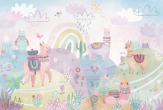 Фотообои G-029 Ламы на холмах 2 400х270