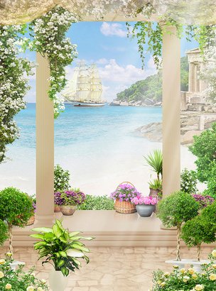 Фотообои T-017 Арка у моря 200х270 из коллекции Divino Decor