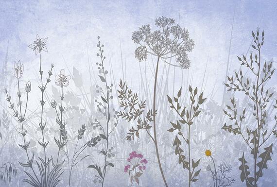 Фотообои F-379 Луговая трава с цветами 400х270