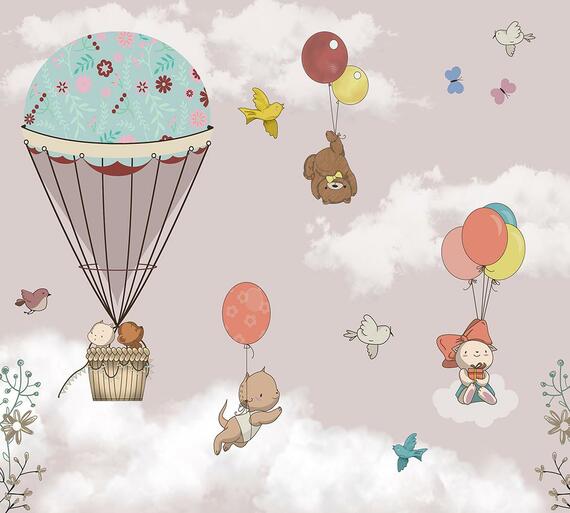 Фотообои Z-090 Мишки с котиками 300х270