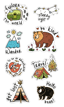 НАКЛЕЙКИ ДЕКОРАТИВНЫЕ ВИНИЛОВЫЕ Divino Sticky/30*50Веселое путешествие 30х50 см