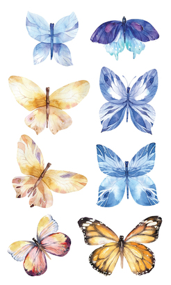 НАКЛЕЙКИ ДЕКОРАТИВНЫЕ ВИНИЛОВЫЕ Divino Sticky/30*50Бабочки 30х50 см