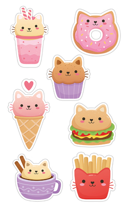 НАКЛЕЙКИ ДЕКОРАТИВНЫЕ ВИНИЛОВЫЕ Divino Sticky/30*50Мордочки котят 30х50 см