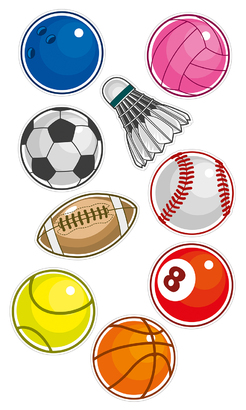 НАКЛЕЙКИ ДЕКОРАТИВНЫЕ ВИНИЛОВЫЕ Divino Sticky/30*50Спортивные снаряды 30х50 см