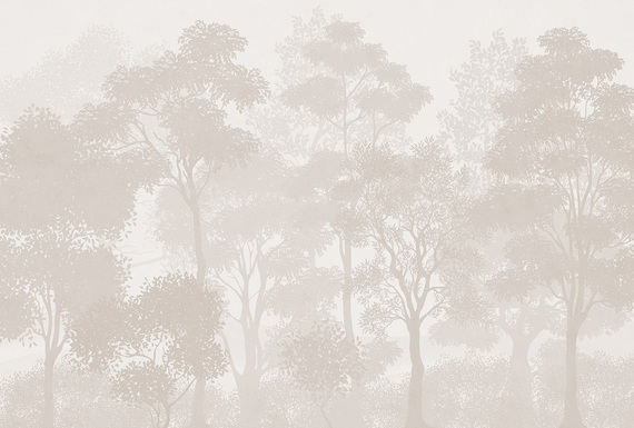 Фотообои F-484 Пепельно-бежевый лес 400х270