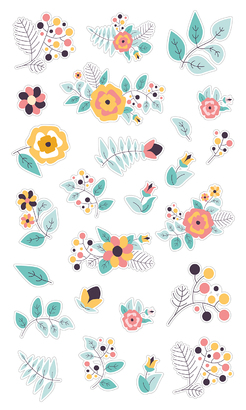 НАКЛЕЙКИ ДЕКОРАТИВНЫЕ ВИНИЛОВЫЕ Divino Sticky/30*50Нежные цветочки 30х50 см