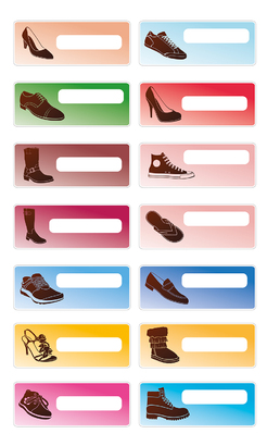 НАКЛЕЙКИ ДЕКОРАТИВНЫЕ ВИНИЛОВЫЕ Divino Sticky/30*50Обувь 30х50 см