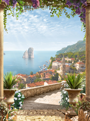 Фотообои Спуск в город 200х270 см из коллекции Divino Decor