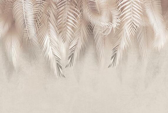 Фотообои T-380 Бежевые листья 2 400х270