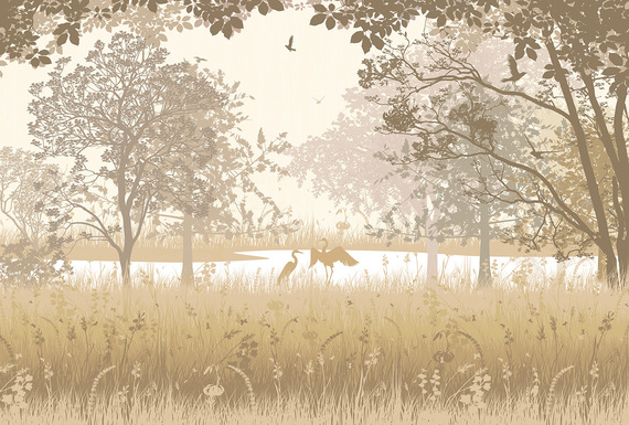 Фотообои Z-423 Птицы у озера 3 400х270