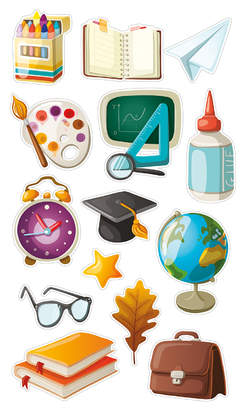 НАКЛЕЙКИ ДЕКОРАТИВНЫЕ ВИНИЛОВЫЕ Divino Sticky/30*50Школьные принадлежности 30х50 см