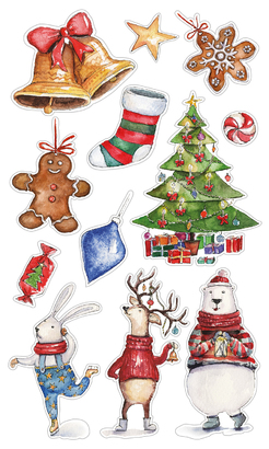 НАКЛЕЙКИ ДЕКОРАТИВНЫЕ ВИНИЛОВЫЕ Divino Sticky/30*50Животные акварель 30х50 см