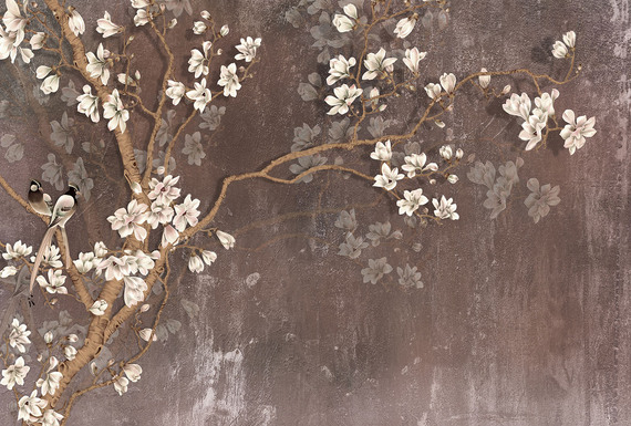 Фотообои F-404 Дерево на коричневом фоне 400х270