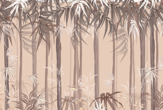 Фотообои F-213 Тропические деревья гранж 400х270