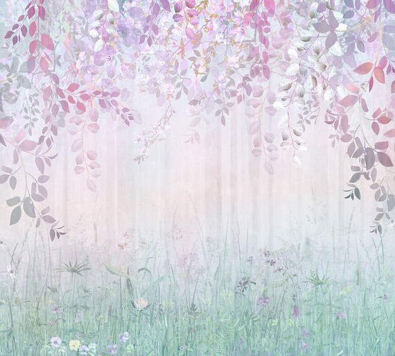 Фотообои T-320 Лес в радужной дымке 3 300х270