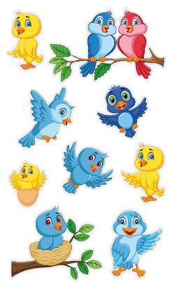 НАКЛЕЙКИ ДЕКОРАТИВНЫЕ ВИНИЛОВЫЕ Divino Sticky/30*50Птички 30х50 см