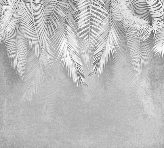 Фотообои T-298 Серые листья 300х270