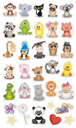 НАКЛЕЙКИ ДЕКОРАТИВНЫЕ ВИНИЛОВЫЕ Divino Sticky/30*50Милые малыши 30х50 см