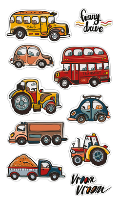 НАКЛЕЙКИ ДЕКОРАТИВНЫЕ ВИНИЛОВЫЕ Divino Sticky/30*50Автомобили 30х50 см