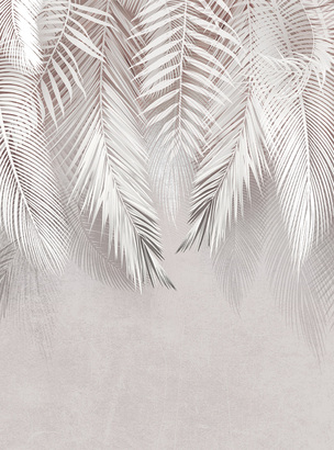 Фотообои T-390 Светлые бежевые листья 4 200х270