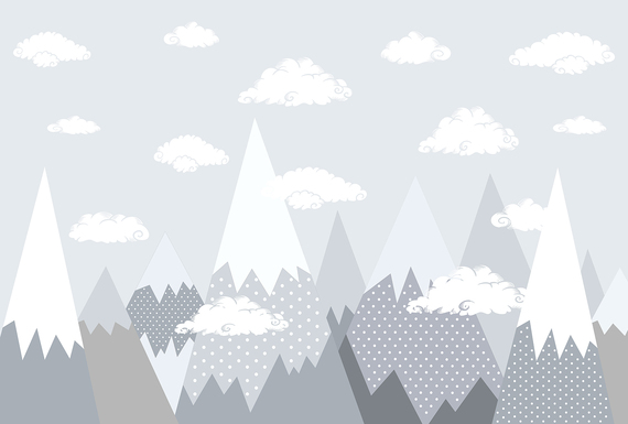 Фотообои F-135 Серые горы в горошек 400х270