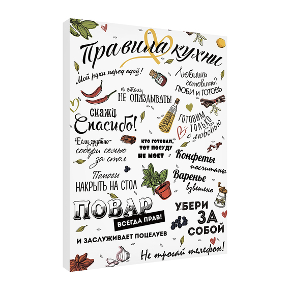 Постер Правила кухни 1 30х40