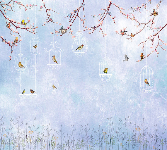 Фотообои T-197 Птичьи клетки 300х270