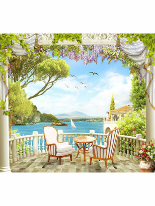 Фотообои Кресла на балконе 300х270 см из коллекции Divino Decor