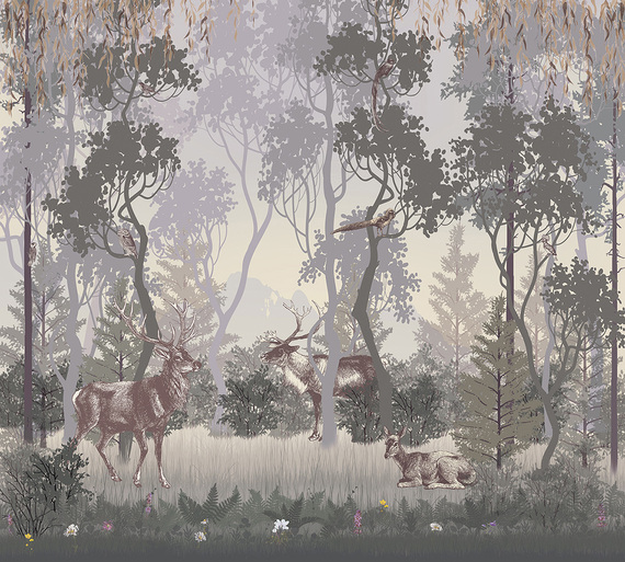 Фотообои T-101 Загадочный лес 300х270