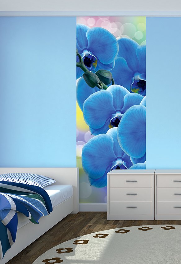 Фотообои Орхидея синяя 100х270 см из коллекции Divino Decor