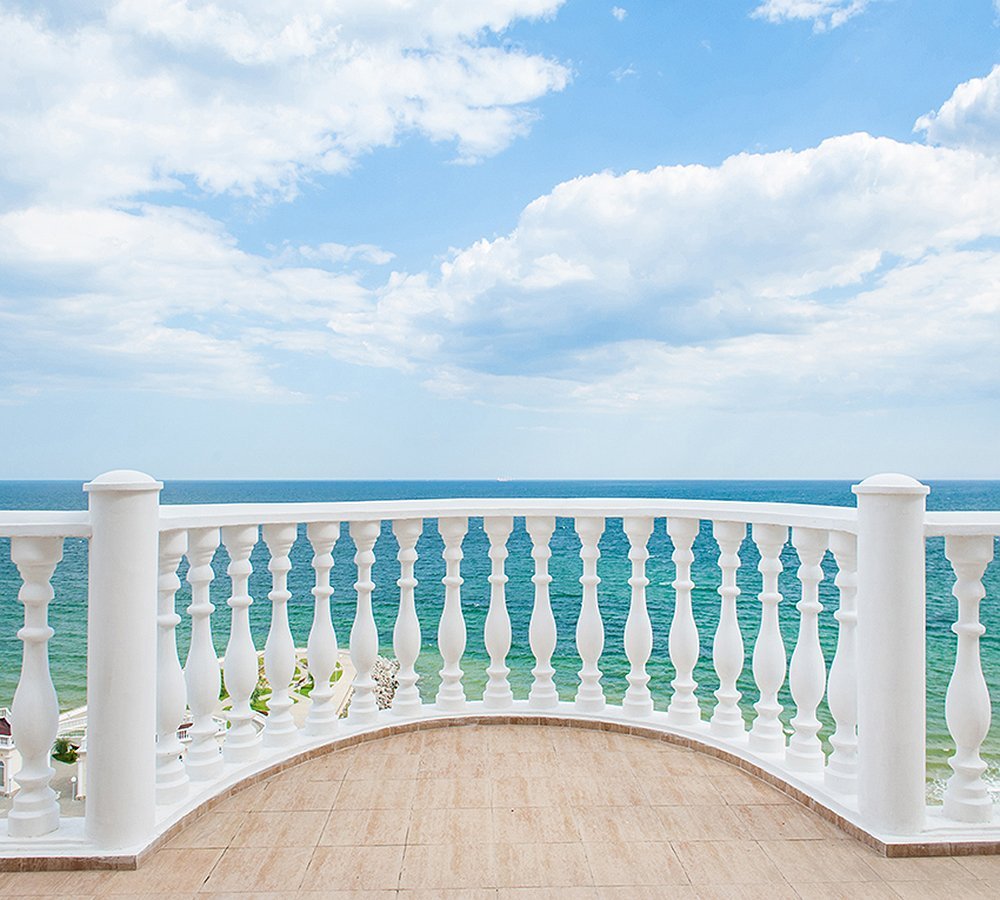 Фотообои Балкон с видом на океан 300х270 см из коллекции Divino Decor