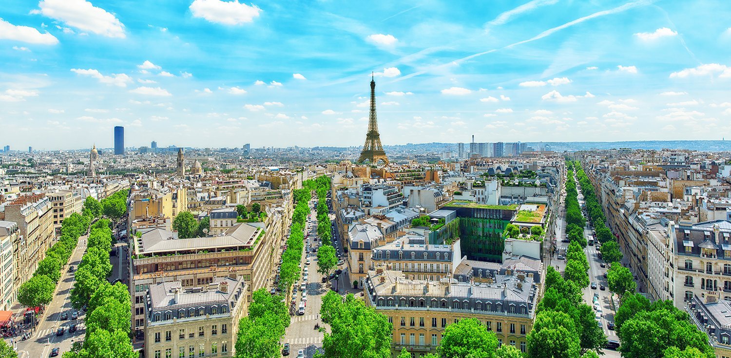 Фотообои Панорама Парижа 300х147 см из коллекции Divino Decor