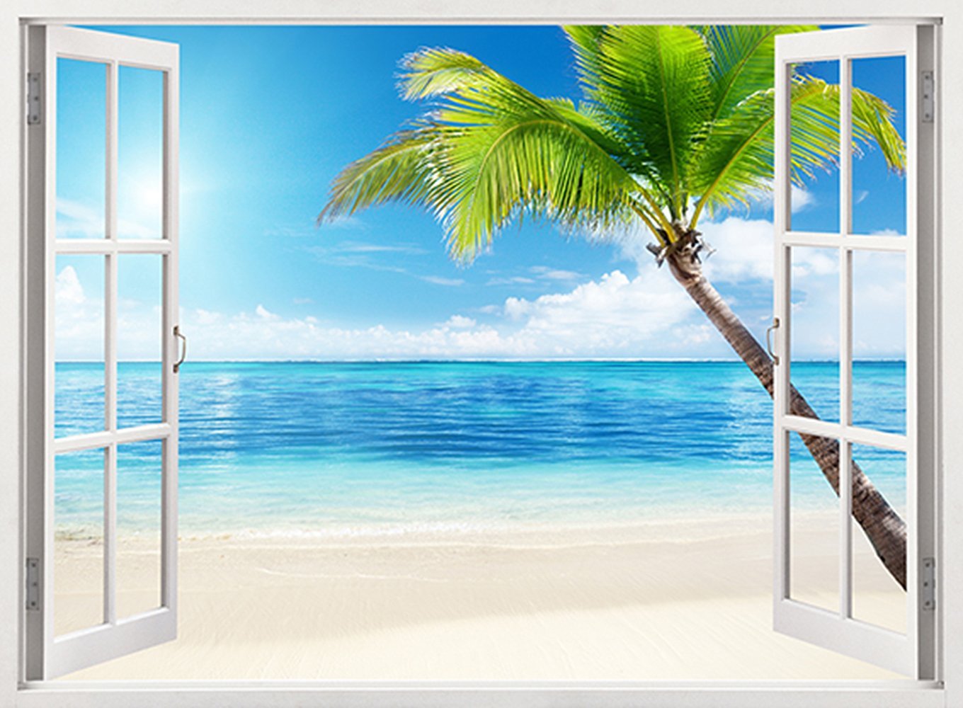 Фотообои Окно на пляж 200х147 см из коллекции Divino Decor