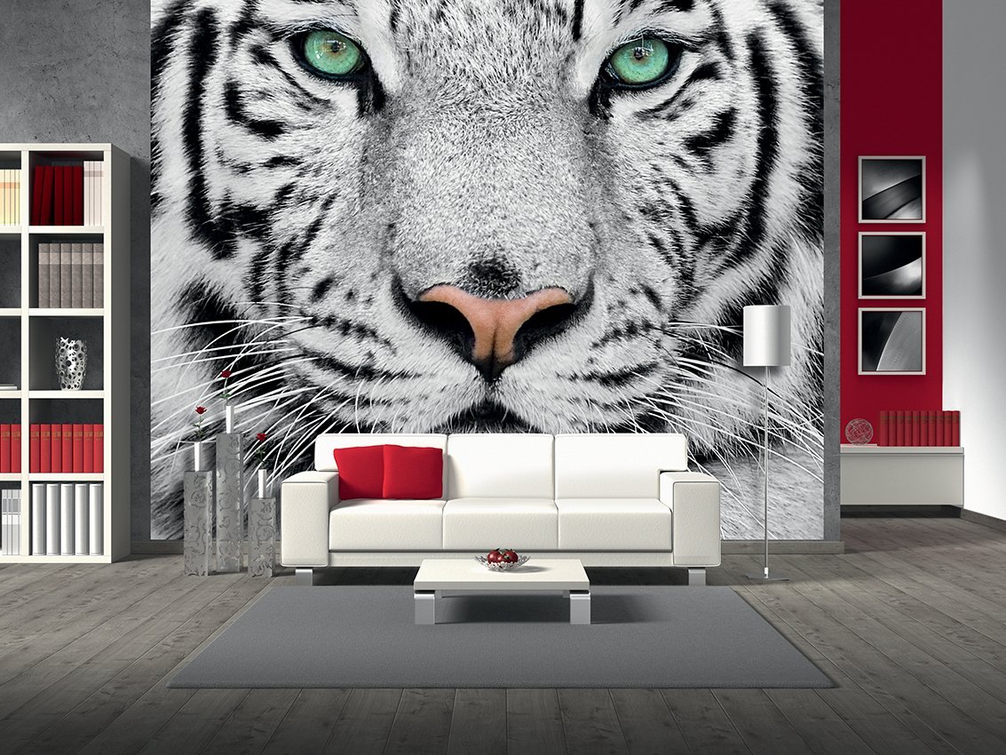 Фотообои Белый тигр 300х270 см из коллекции Divino Decor