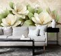 Фотообои Z-337 Магнолия с зелеными листочками 400х270