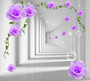 Фотообои Туннель с розами 300х270 см из коллекции Divino Decor