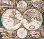 Фотообои Старинная карта мира 300х270 см из коллекции Divino Decor