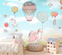 Фотообои Z-063 Зайчики с воздушными шарами 400х270