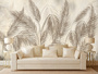 Фотообои F-274 Высокие листья беж 400х270