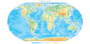 Фотообои Географическая карта мира 300х147 см из коллекции Divino Decor
